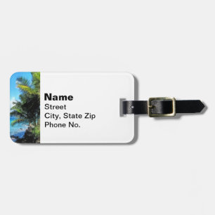 Palm Trees and Beach St. Thomas VI Luggage Tag