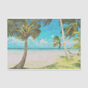Palm Trees And Beach Themed Tissue Paper