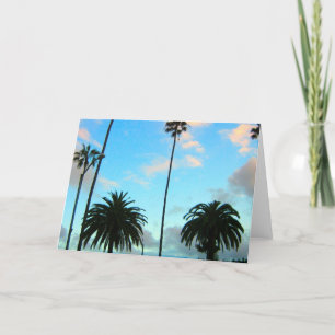 Palm Trees and Blue Sky Greeting Card