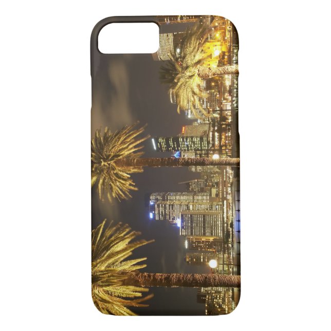 Palm Trees and CBD at Night, Sydney, New South Case-Mate iPhone Case (Back)
