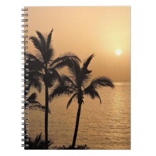 Palm Trees and Romantic Sunset Notebook