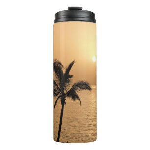Palm Trees and Romantic Sunset Thermal Tumbler