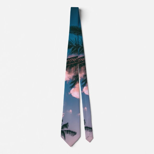 Palm trees and sky tie (Front)