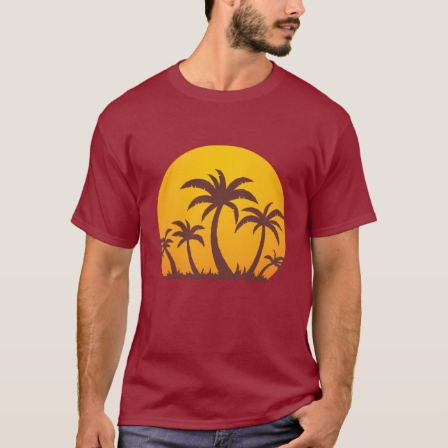 Palm Trees and Sun T-Shirt (Front)