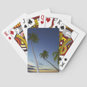 Palm trees and sunset, Plantation Island Resort Playing Cards