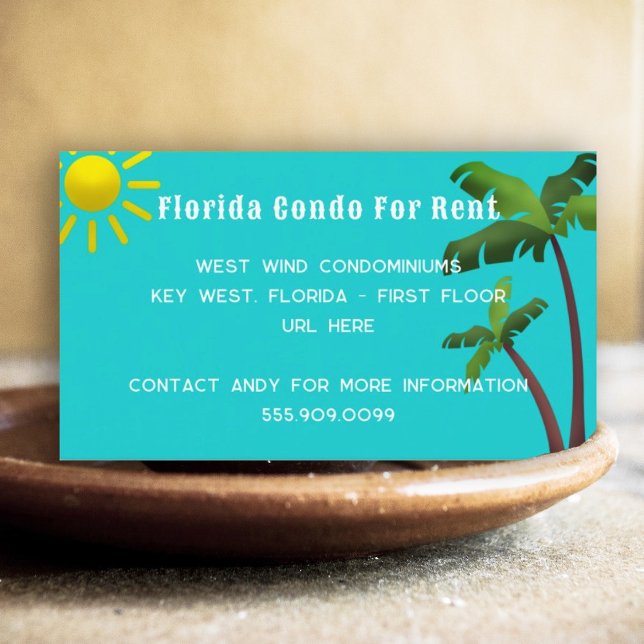Palm Trees and Sunshine Business Cards (Creator Uploaded)
