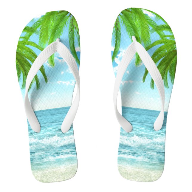 Palm Trees and Tropic Breeze Thongs (Footbed)