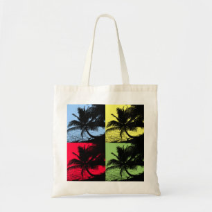 Palm trees and water tote bag