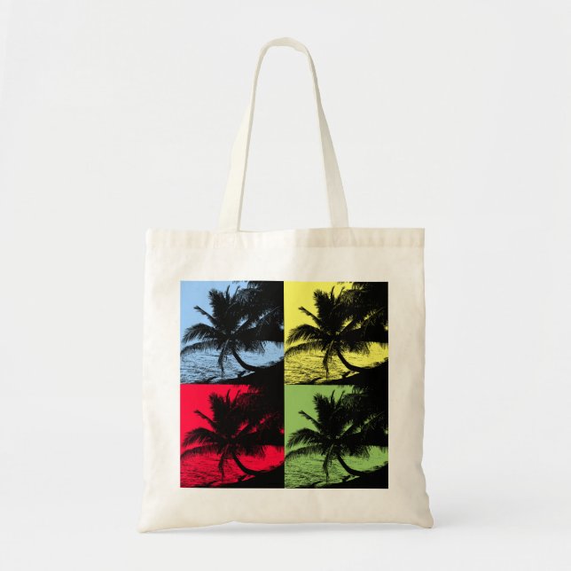 Palm trees and water tote bag (Front)