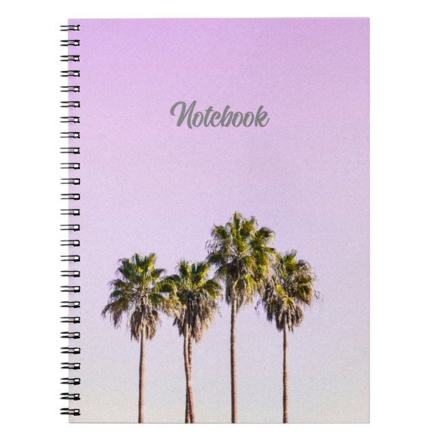 Palm Trees Art Print Spiral Photo Notebook (Front)