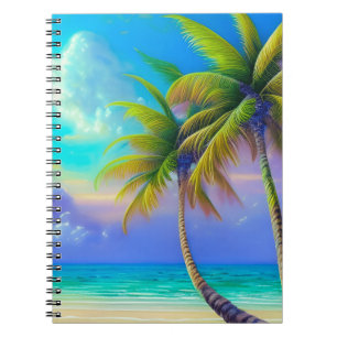 Palm Trees as Night Falls Tropical Notebook