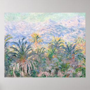 Palm Trees at Bordighera (1884) by Claude Monet Poster