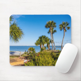 Palm Trees Bayside Morning Mouse Pad