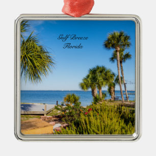 Palm Trees Bayside Morning Premium Ornament