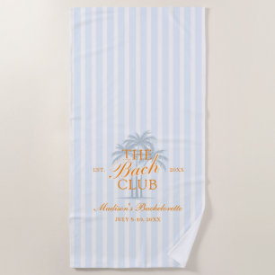 Palm Trees Beach Bach Club Bachelorette Weekend Towel