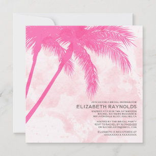 Palm Trees Beach Bridal Shower Invitations