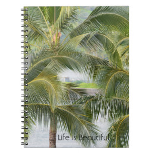 Palm Trees Beach Kauai (my photography) Notebook