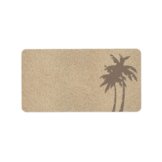 Palm Trees & Beach Sand Address Label (Front)
