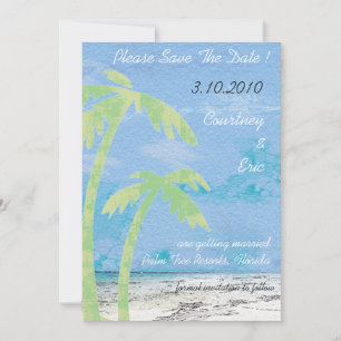 Palm Trees - Beach Save the Date cards