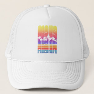 Palm Trees Beach Tropical Vacation Aloha Trucker Hat