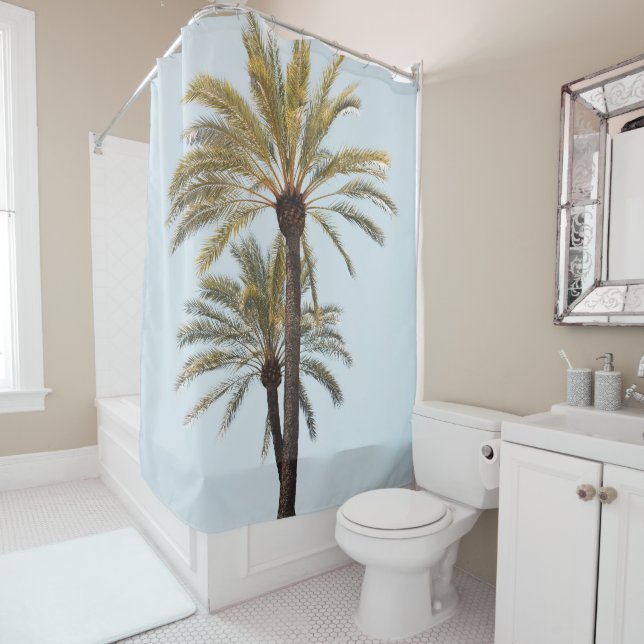 Palm Trees Beauty #6 #tropical #wall #art  Shower Curtain (In Situ)