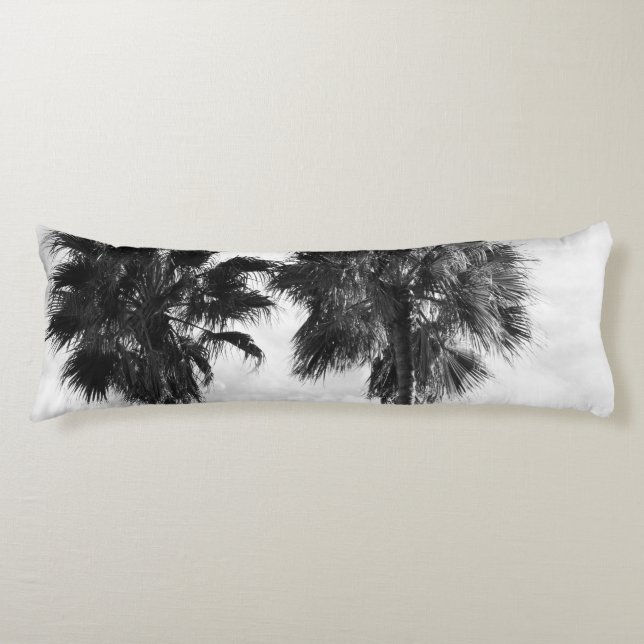 Palm Trees Black White #2 #wall #art  Body Cushion (Front)