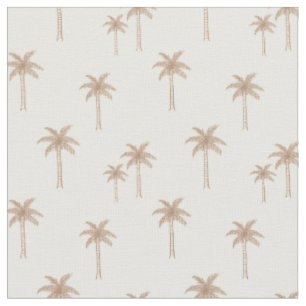 Palm Trees Boho Coastal Tropical Summer Neutral Fabric