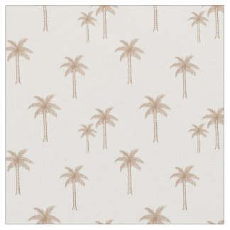Palm Trees Boho Coastal Tropical Summer Neutral Fabric