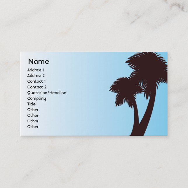 Palm Trees - Business Card (Front)