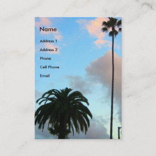 palm trees business card