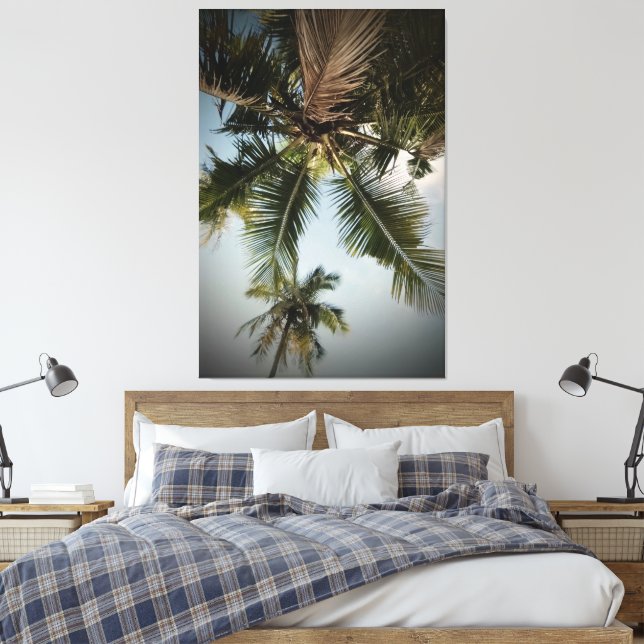 Palm trees  canvas print (Insitu(Bedroom))