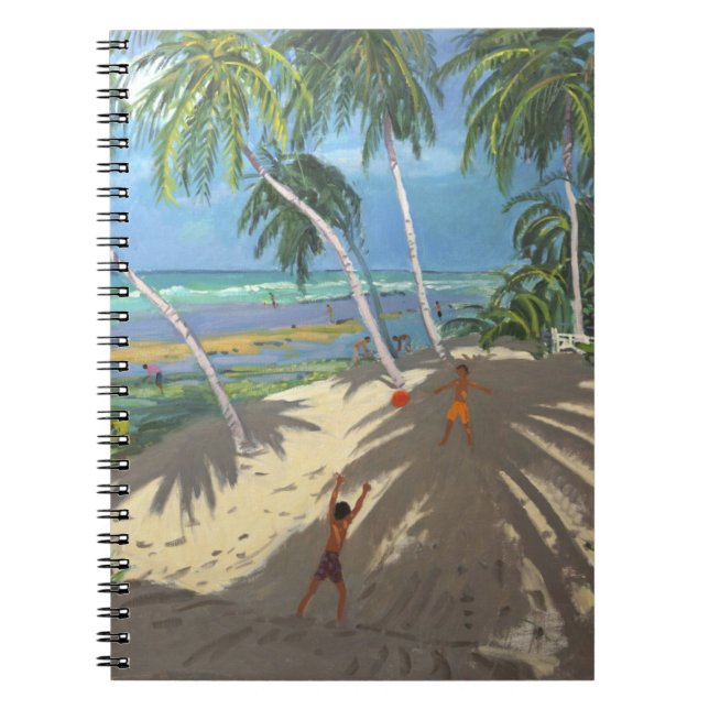 Palm trees Clovelly beach Barbados 2013 Notebook (Front)