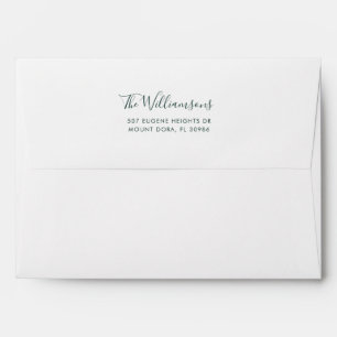 Palm Trees Coastal Christmas Return Address Envelope