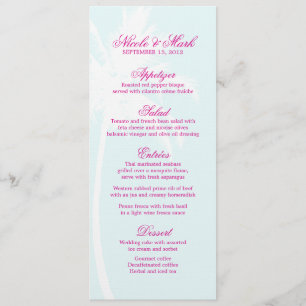 Palm Trees Destination Wedding Menu Cards