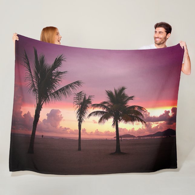 Palm Trees Fleece Blanket (In Situ)