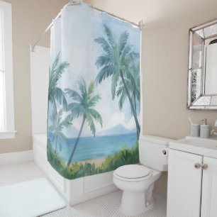 Palm Trees Hawaii Shower Curtain