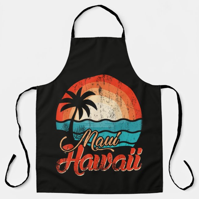 Palm Trees Hawaiian Beach Apron (Front)