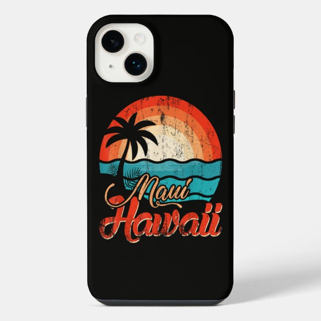 Palm Trees Hawaiian Beach iPhone Case (Back)
