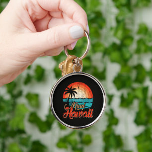 Palm Trees Hawaiian Beach Key Ring