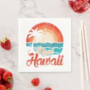 Palm Trees Hawaiian Beach Napkin