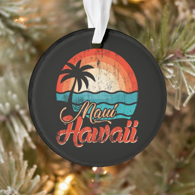 Palm Trees Hawaiian Beach Ornament (Tree)