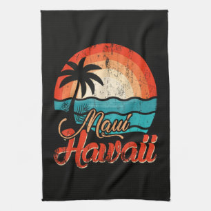 Palm Trees Hawaiian Beach Tea Towel