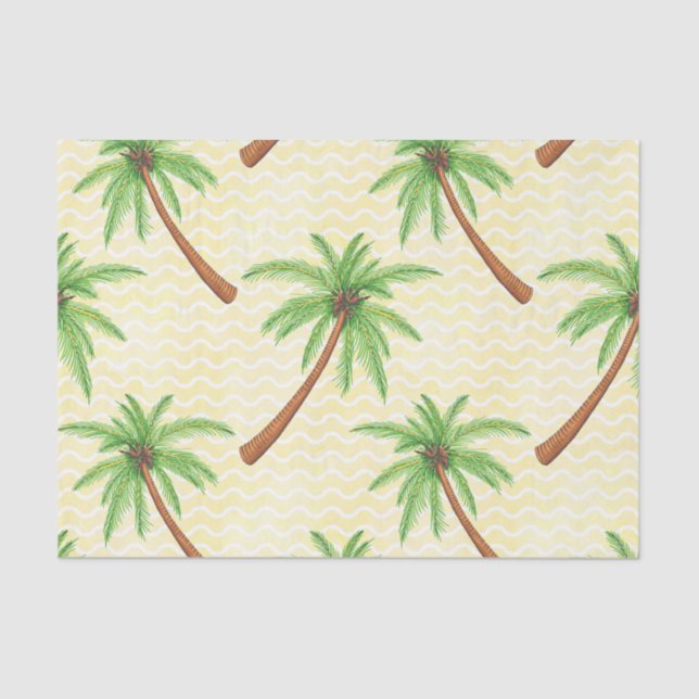 Palm Trees Hawaiian Print Tissue Paper (Front)