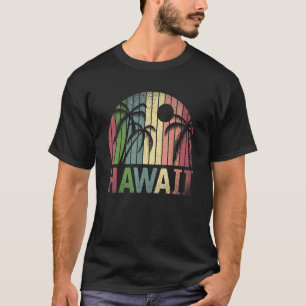 Palm Trees Honolulu Beach Aloha Summer Retro Hawai T-Shirt