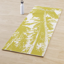 Palm Trees in a Gold Posterised Design