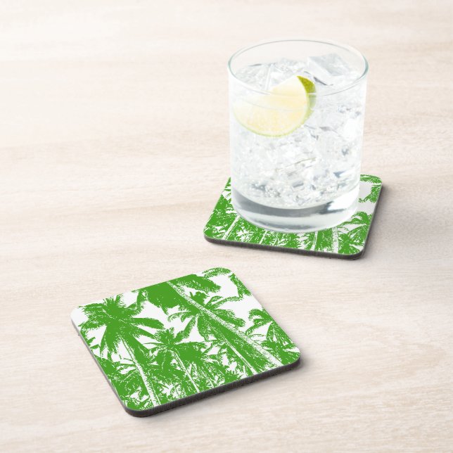 Palm Trees in a Posterised Design Coaster (Right Side)