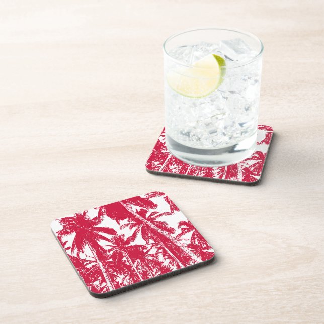 Palm Trees in a Posterised Design Coaster (Right Side)