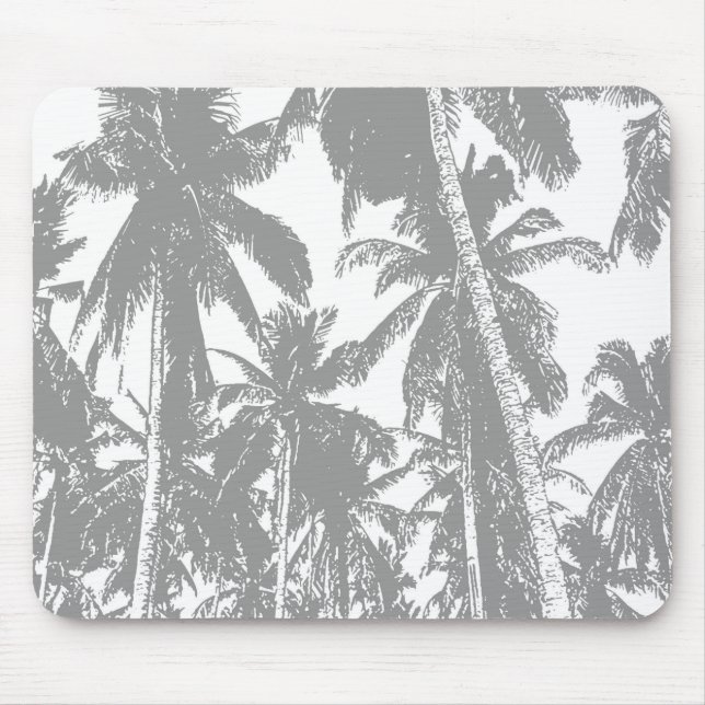 Palm Trees in a Posterised Design Mouse Pad (Front)