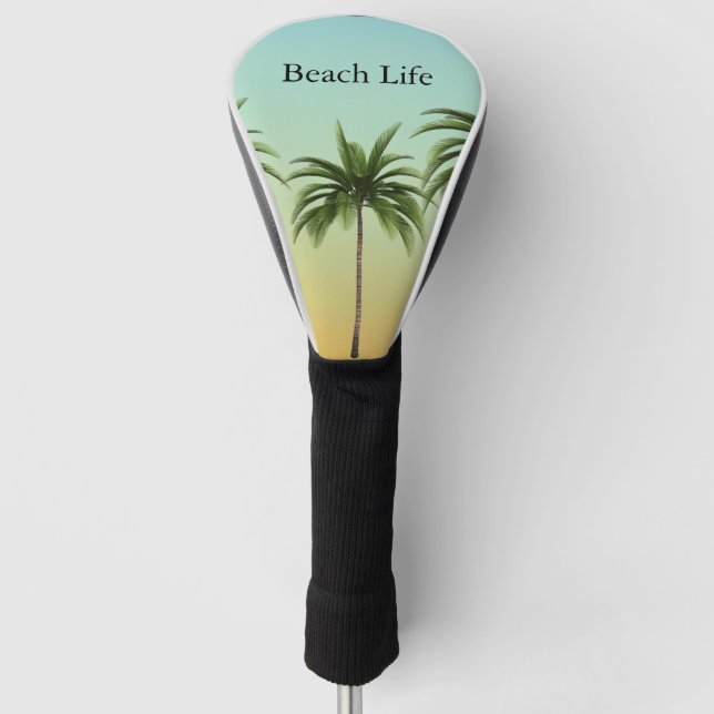 Palm Trees in a Row, beach life               Golf Head Cover (Front)