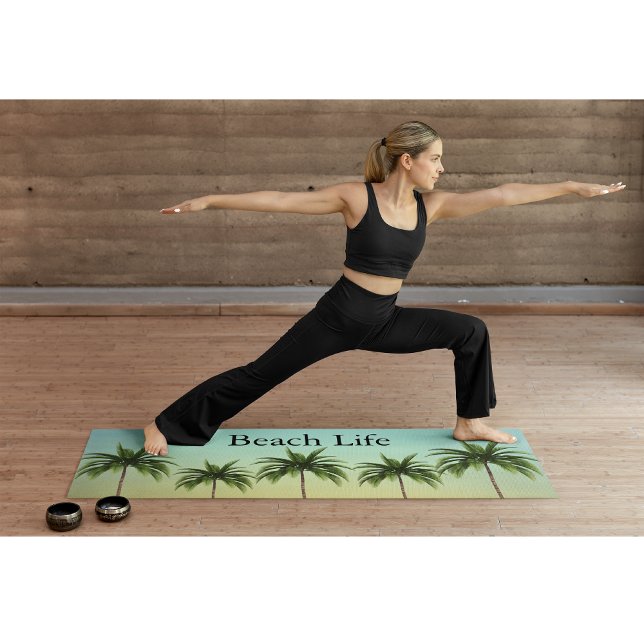 Palm Trees in a Row, beach life               Yoga Mat (Creator Uploaded)